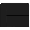 Tables de chevet murales 2 pcs noir 45x30x35 cm