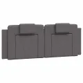 Cadre de lit sans matelas gris 140x200 cm similicuir