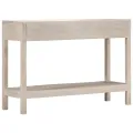 Table console blanc 110x35x75 cm bois de manguier solide