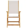 Chaises pliables de jardin lot de 2 bois d'acacia et textilène