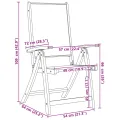 Chaises pliables de jardin lot de 2 bois d'acacia et textilène