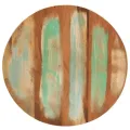 Table basse en forme de bol blanc bois de récupération massif