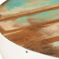 Table basse en forme de bol blanc bois de récupération massif
