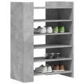 Armoire à chaussures gris béton 74,5x37,5x100 cm