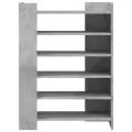 Armoire à chaussures gris béton 74,5x37,5x100 cm