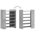 Armoire à chaussures gris béton 74,5x37,5x100 cm