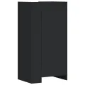 Armoire à chaussures noir 52x37,5x100 cm bois d'ingénierie