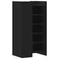 Armoire à chaussures noir 52x37,5x100 cm bois d'ingénierie