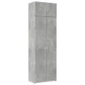 Armoire de rangement gris béton 70x42,5x225cm bois d'ingénierie