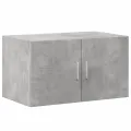 Armoire de rangement gris béton 70x42,5x225cm bois d'ingénierie