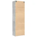 Armoire de rangement gris béton 70x42,5x225cm bois d'ingénierie