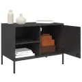 Meubles TV 2 pcs noir 68x39x50,5 cm acier