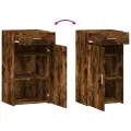 Buffet chêne fumé 50x42,5x93 cm bois d'ingénierie