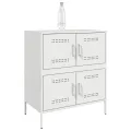 Buffet blanc 68x39x79 cm acier