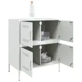 Buffet blanc 68x39x79 cm acier