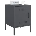 Tables de chevet 2 pcs anthracite 36x39x50,5 cm acier