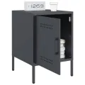 Tables de chevet 2 pcs anthracite 36x39x50,5 cm acier