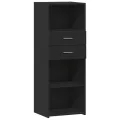Buffet haut noir 45x42,5x124 cm bois d'ingénierie