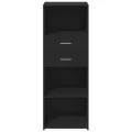 Buffet haut noir 45x42,5x124 cm bois d'ingénierie