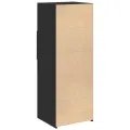 Buffet haut noir 45x42,5x124 cm bois d'ingénierie