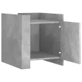Table de chevet gris béton 45x50x50 cm bois d’ingénierie