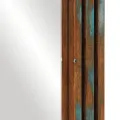 Miroir salle de bain 50x70 cm bois massif d'acacia et verre