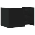 Table basse noir 80x50x50 cm bois d'ingénierie