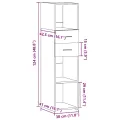 Buffet haut blanc 30x42,5x124 cm bois d'ingénierie