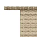 Table de jardin dessus en verre beige 100x55x73 cm poly rotin