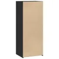 Buffet haut noir 50x41x124 cm bois d'ingénierie