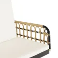 Balancelle avec coussins 105x58x38 cm résine tressée et acier