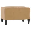 Fauteuil avec repose-pied Marron 60 cm Velours