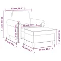 Fauteuil avec repose-pied Marron 60 cm Velours