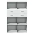 Buffet haut blanc 80x42,5x124 cm bois d'ingénierie