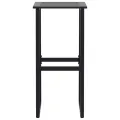 Tabourets de bar lot de 4 noir acier enduit de poudre