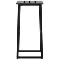 Tabourets de bar lot de 4 noir acier enduit de poudre