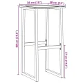 Tabourets de bar lot de 4 noir acier enduit de poudre