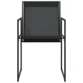 Chaises de jardin 4 pcs noir acier et textilène