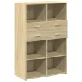 Buffet haut chêne sonoma 80x42,5x124 cm bois d'ingénierie