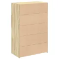 Buffet haut chêne sonoma 80x42,5x124 cm bois d'ingénierie