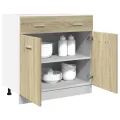Armoire de plancher tiroir Chêne sonoma 80x46x81,5 cm Aggloméré