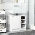 Armoire de lavabo blanc 63x29x55 cm bois d'ingénierie