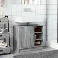 Armoire d'évier sonoma gris 63x29x55 cm bois d'ingénierie