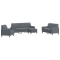 Ensemble de canapés 4 pcs avec coussins et traversins velours