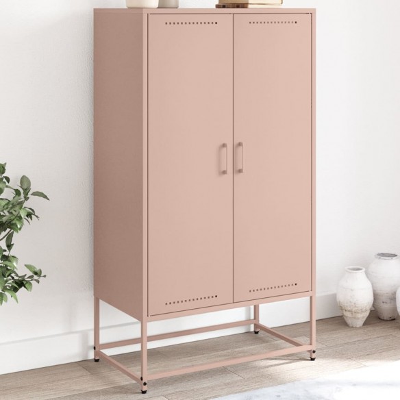 Buffet haut rose 68,5x38,5x123,5 cm acier