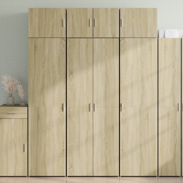 Buffet haut chêne sonoma 70x42,5x185 cm bois d'ingénierie