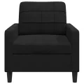 Fauteuil Noir 60 cm Velours