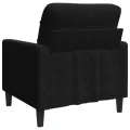 Fauteuil Noir 60 cm Velours