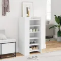 Armoire à chaussures blanc 52x37,5x100 cm bois d'ingénierie