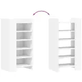 Armoire à chaussures blanc 52x37,5x100 cm bois d'ingénierie